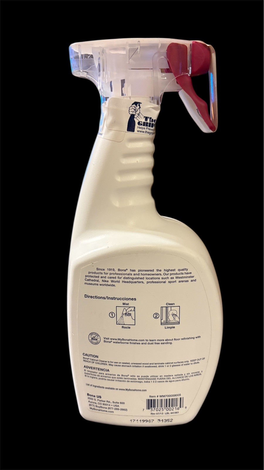 Bona Cabinet Cleaner, Value Size 36 oz, NEW Spray Bottle Discontinued