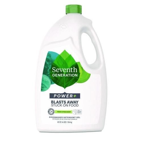 Seventh Generation Dishwasher Gel, Fresh Citrus, Ultra Power Plus, 65 oz, 2/Pack
