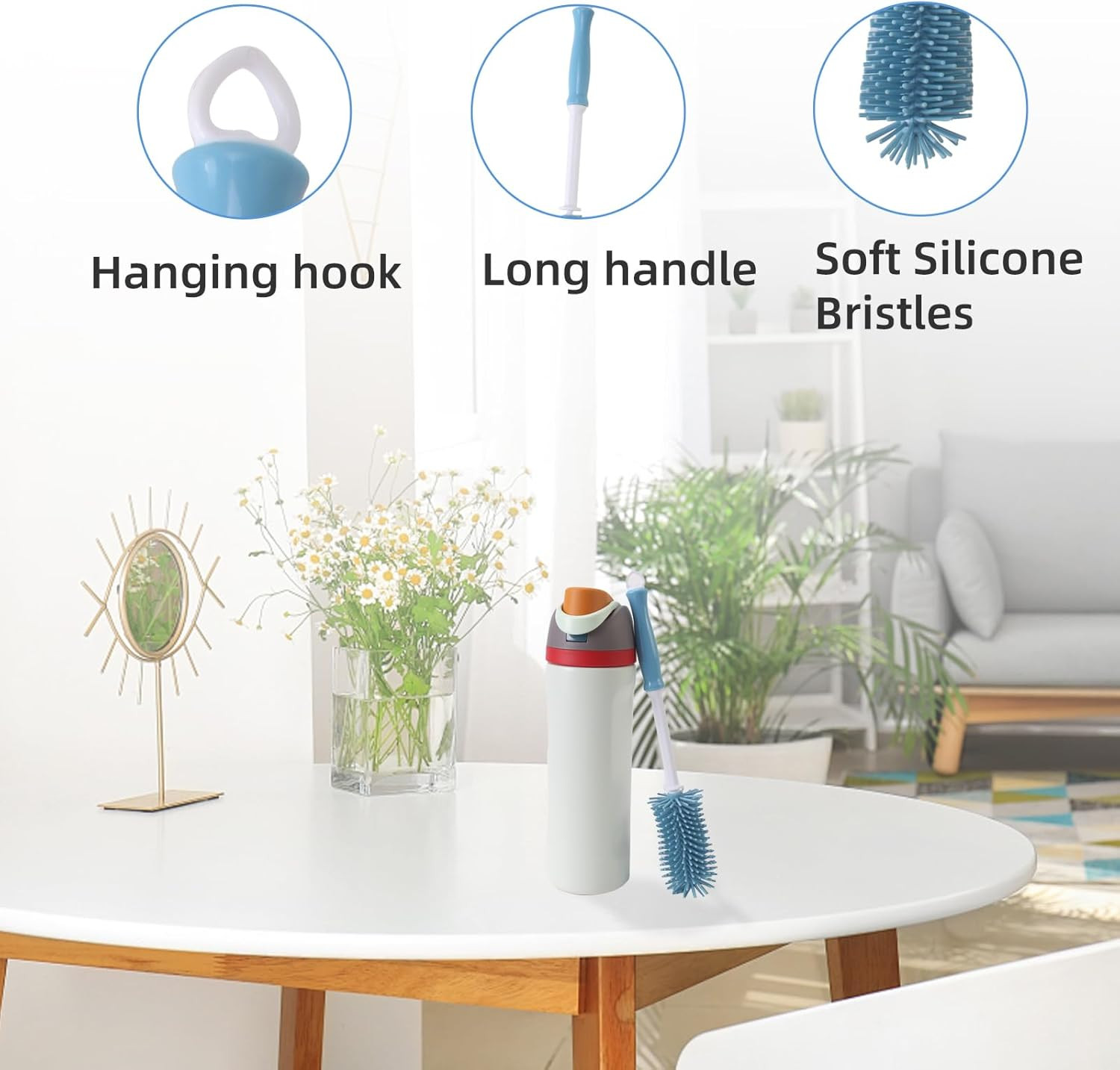 NEW Bottle Cleaner Kit 3 Pack Straw Lid Brush for 24oz 32oz 40oz Home Travel