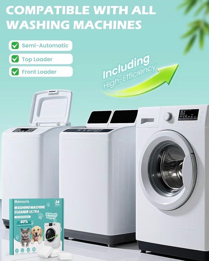 Uproot Clean Washing Machine Cleaner Tablets – 24 Pack for a 12 Month Supply. Fo