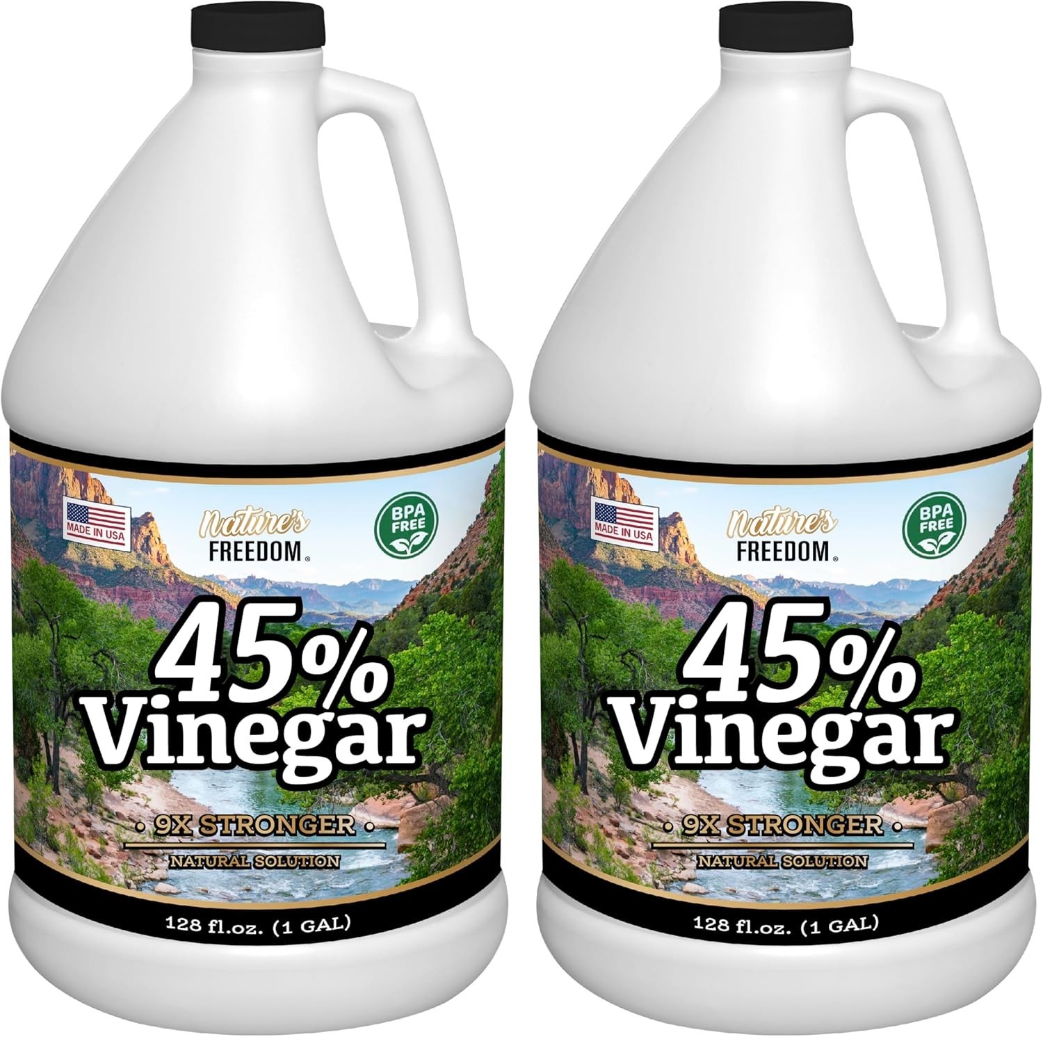 45% Concentrated Vinegar – Industrial Strength Multi-Surface Cleaner – 2 Gallons