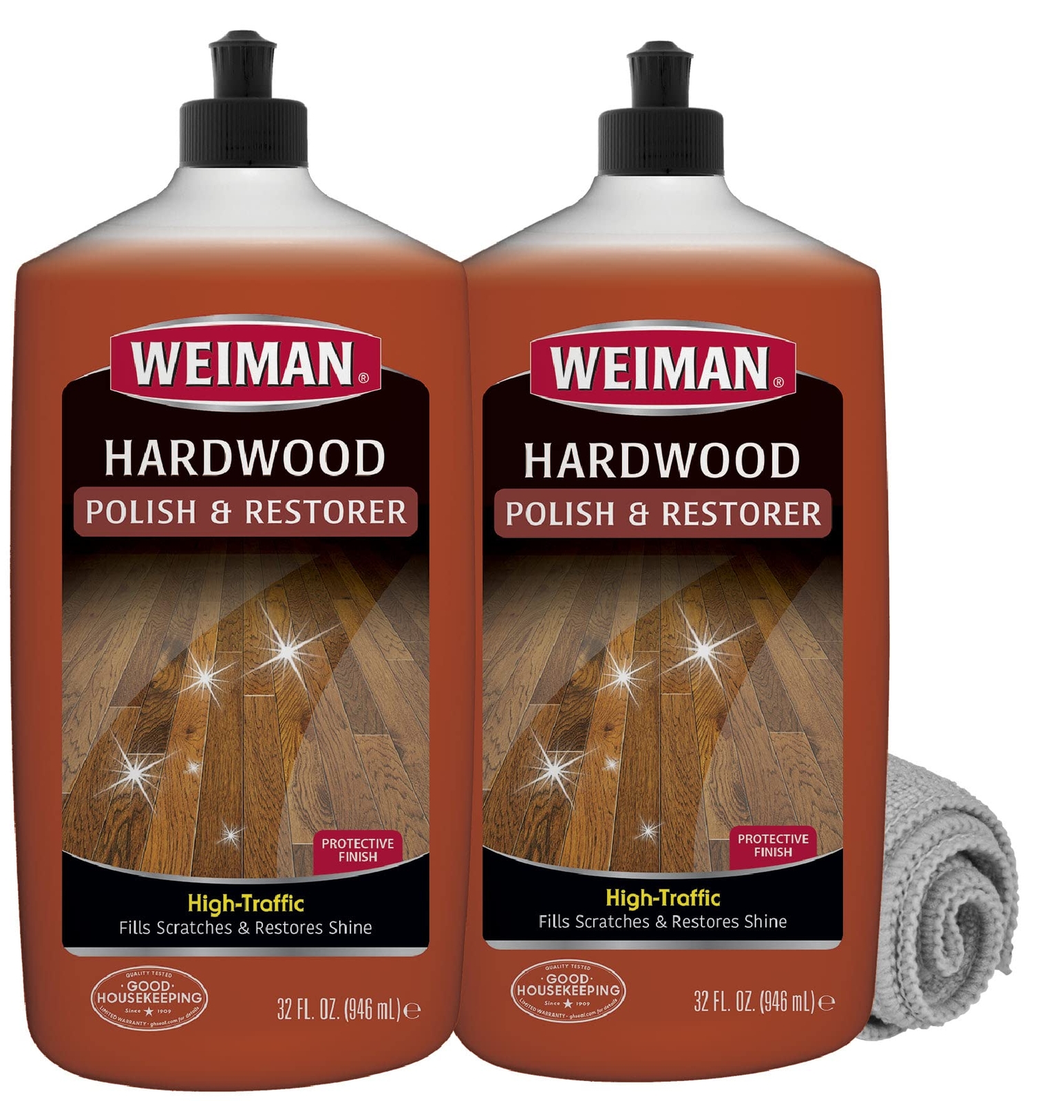 Weiman Hardwood Floor Polish Restorer 32 Fl Oz Pack of 3 Scratch Resistant Care