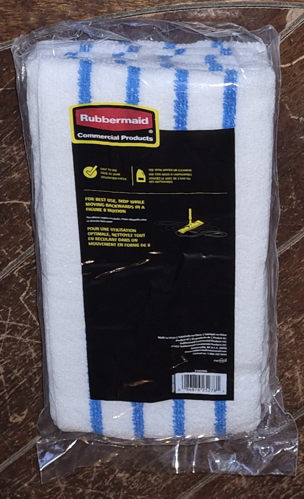 RUBBERMAID Commercial 18″ DISPOSABLE Microfiber 8pk Mop Pads #2182496