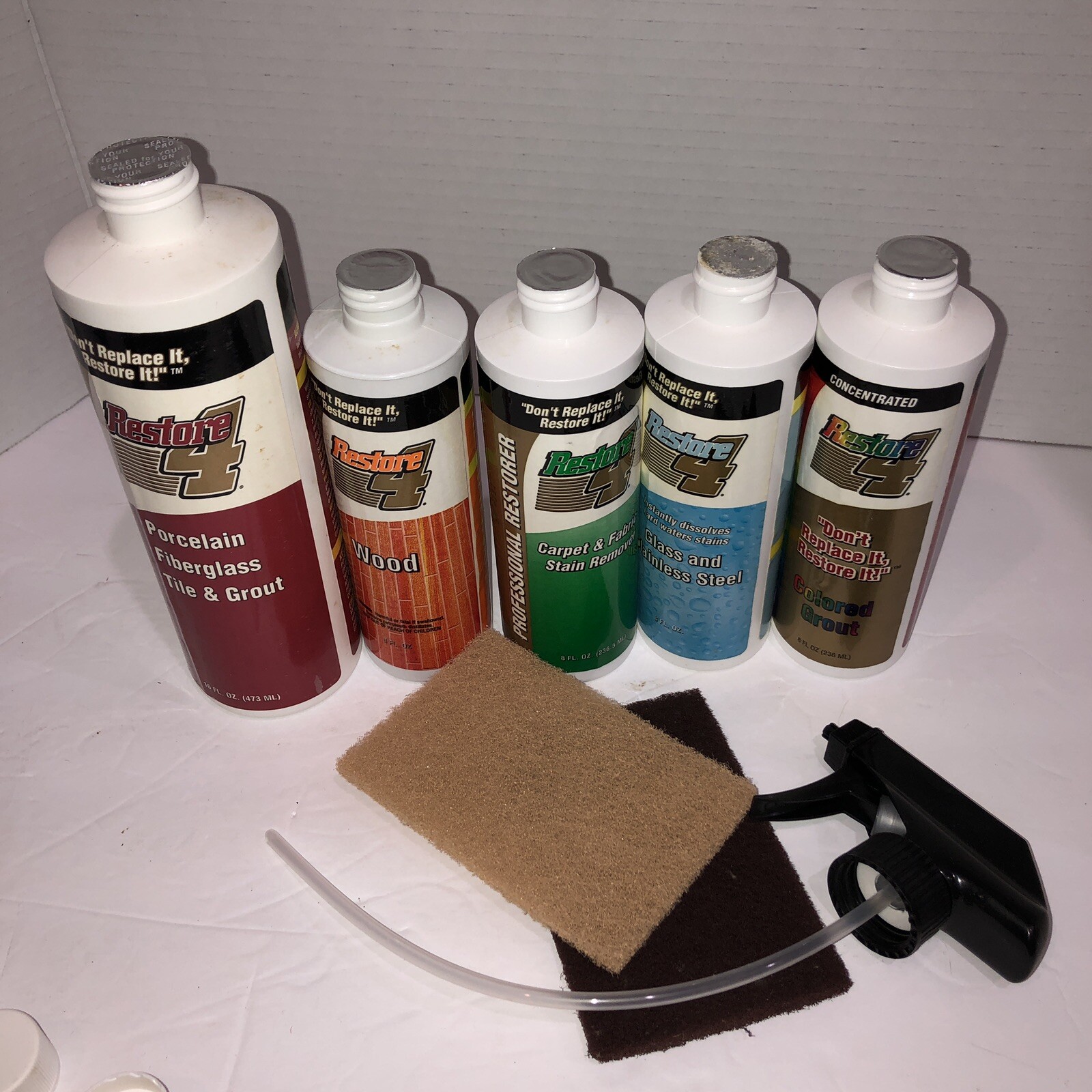 Lot Of 5 Restore 4 Professional Wood Grout Carpet Glass Porcelain Fiberglass