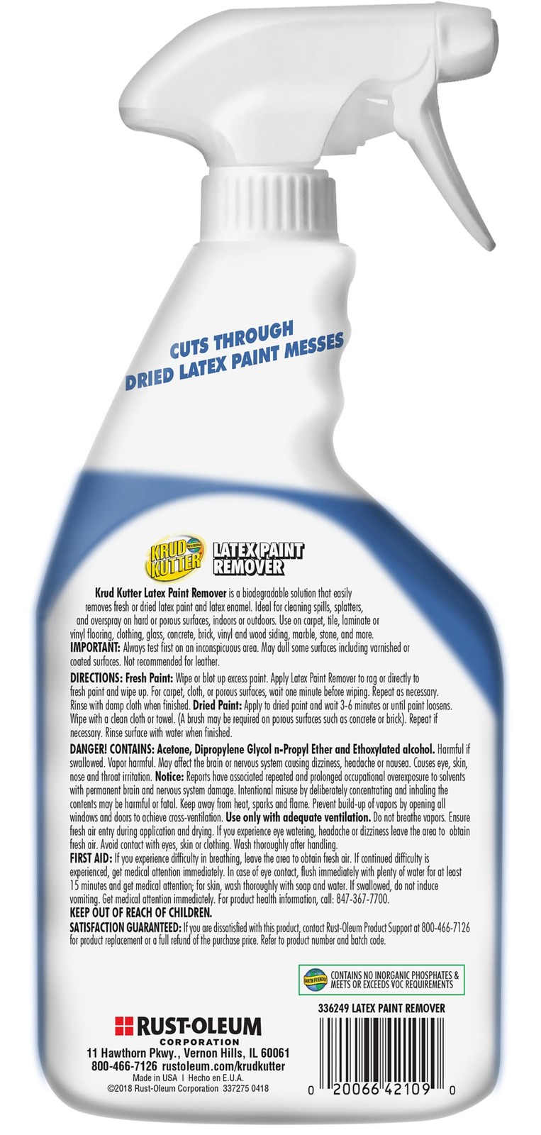 Latex Paint Remover Spray, 24 oz, Removes Dried and Fresh Latex Paint from Fl…