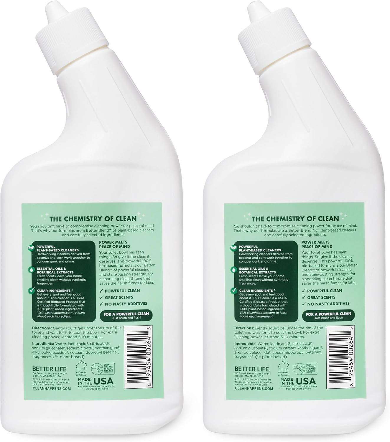 Toilet Bowl Cleaner, Plant-Based, Stain & Odor Remover, Tea Tree & Peppermint Sc