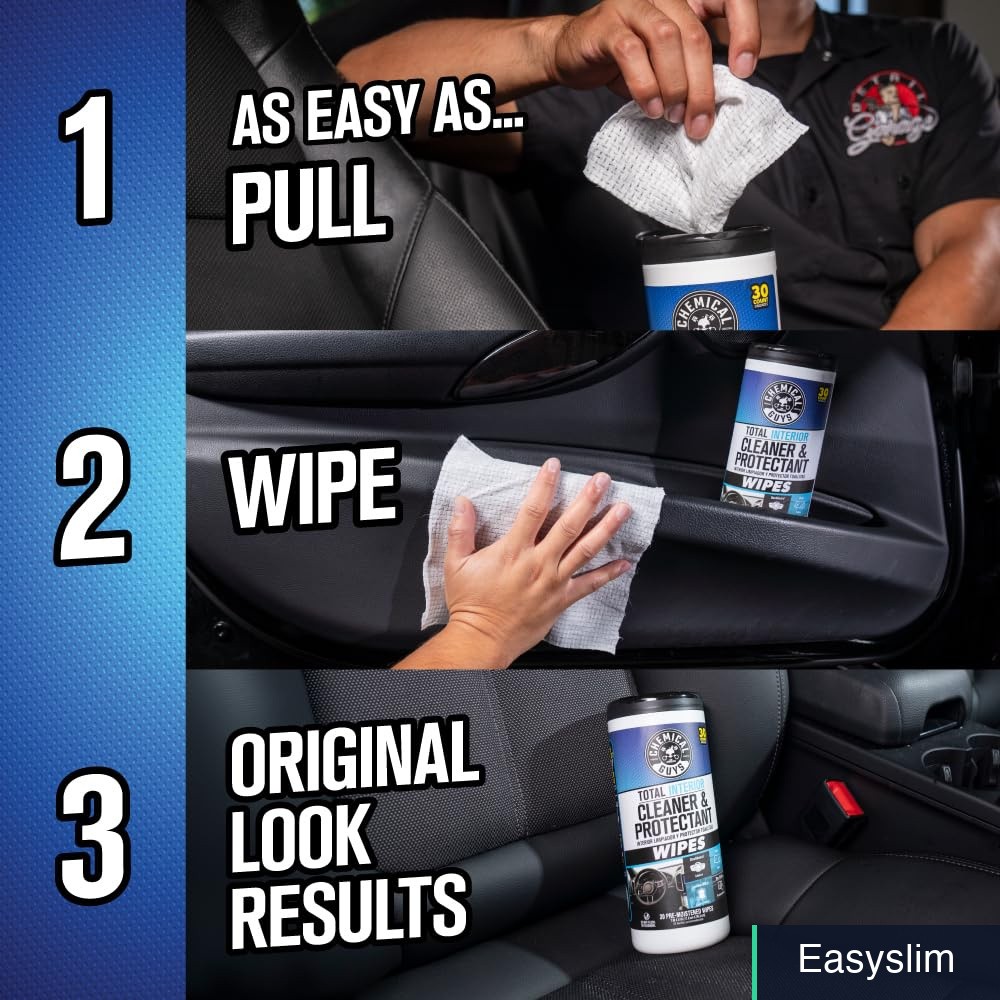 Interior Cleaner Wipes 30 Count Multi Surface Car Auto Protection