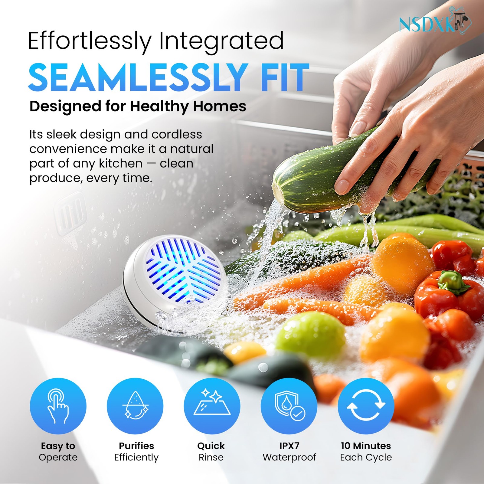 Fruit and Vegetable Washing Machine, Fruit Vegetable Cleaner Device, Portable…