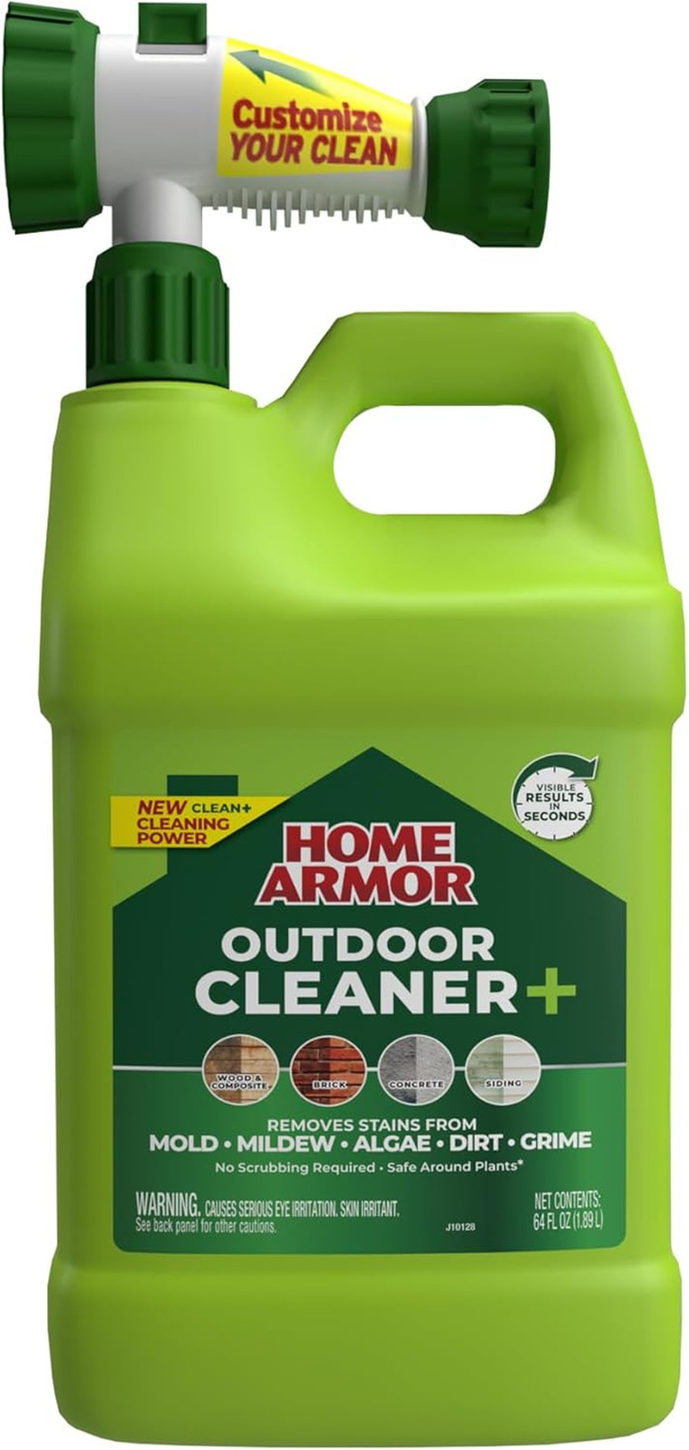 Outdoor Cleaner+, 64 Oz., Remove Stains from Mold, Mildew, Algae, Dirt and Grime