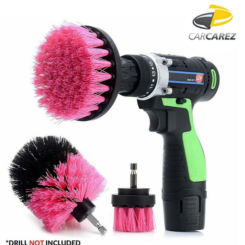 Car Wash Brush Hard Bristle Drill Auto Scrubber Detailing Cleaning Tools Nylon