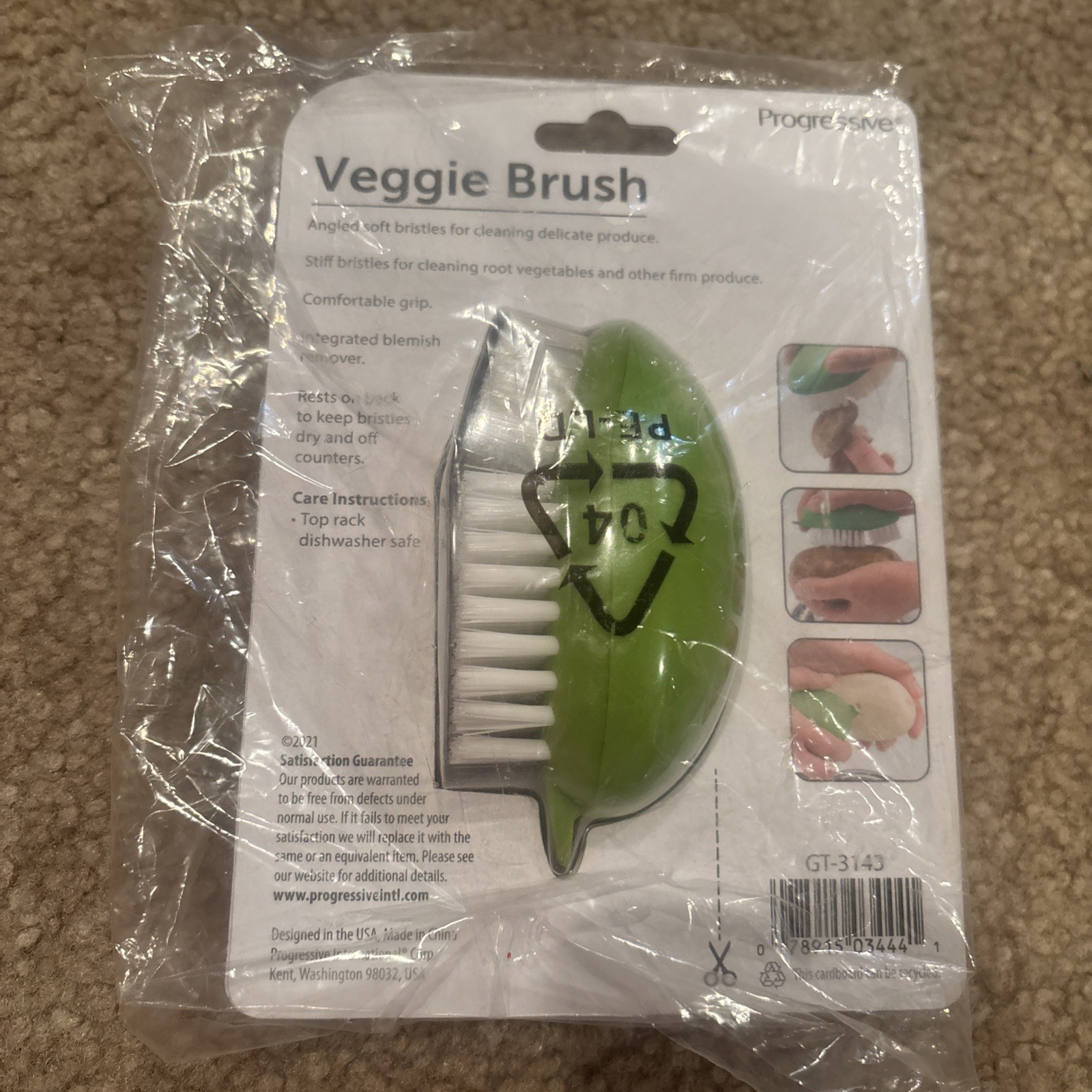 Progressive PrepWorks Veggie Brush Strength Vegetable And Fruit Cleaning