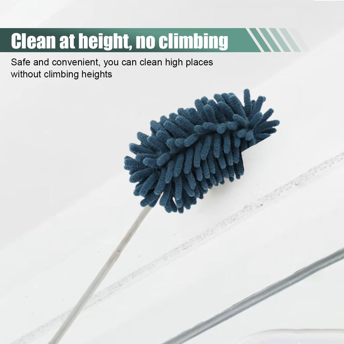2PCS Car Interior Duster, Soft Chenille Detailing Brush with Extension Pole, Was