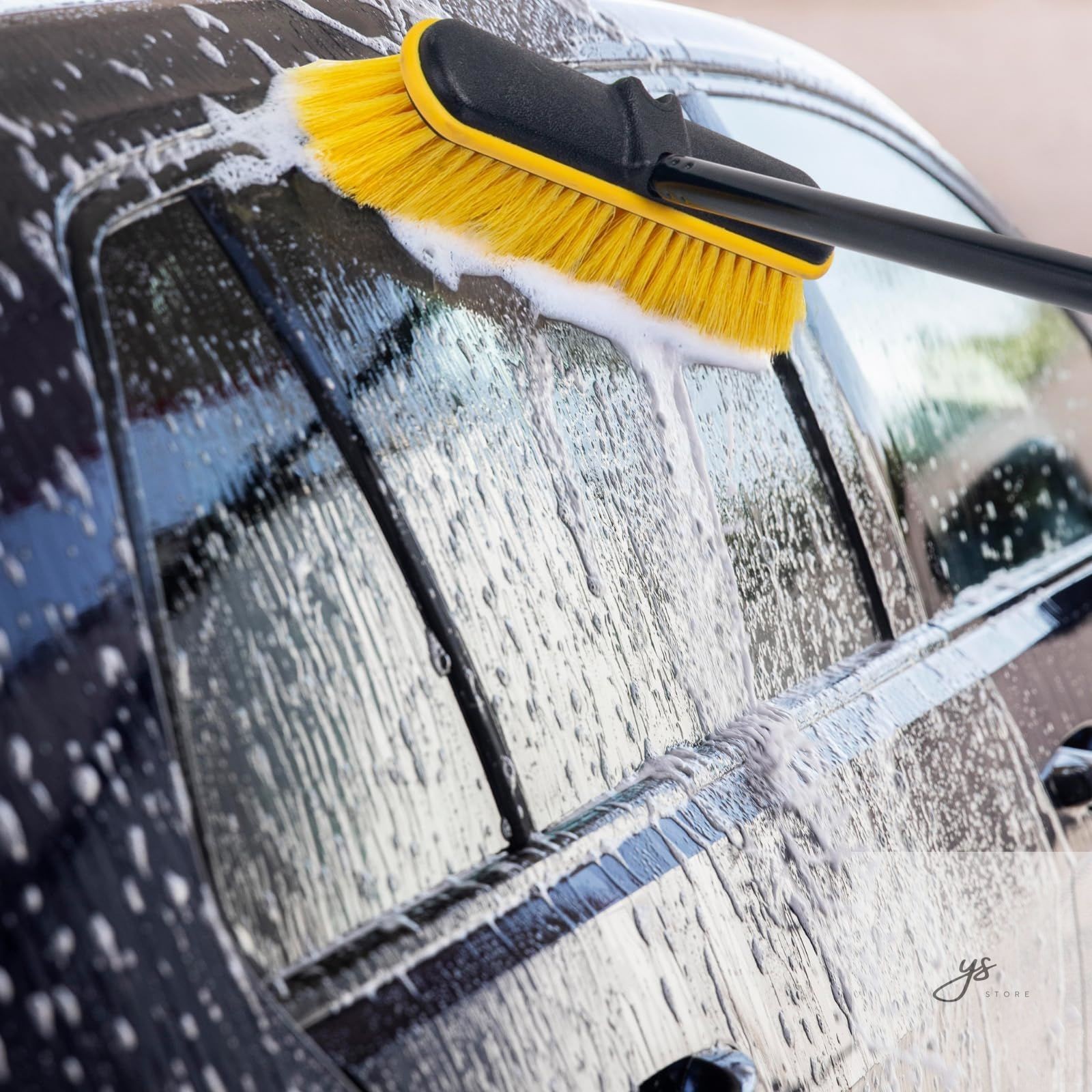 Car Wash Brush with Long Handle, 55” Vehicles Exterior Washing Supplies, Soft
