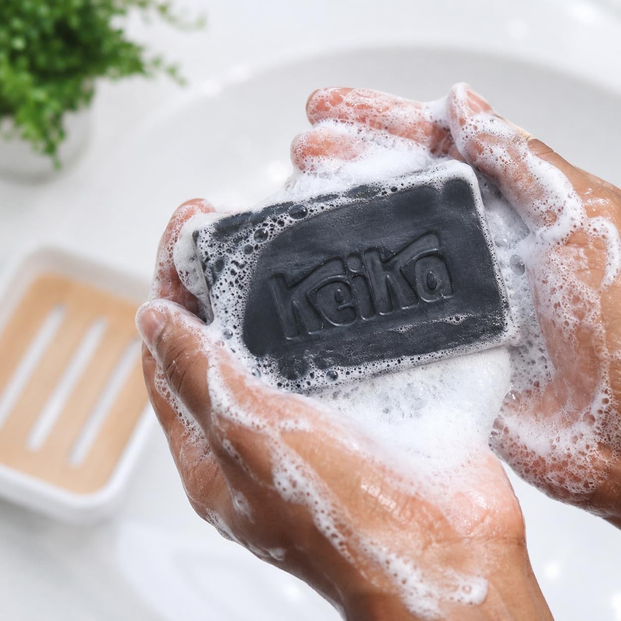 Charcoal Black Soap Bar for Eczema, Psoriasis, Face, Body, Men Women Teens with