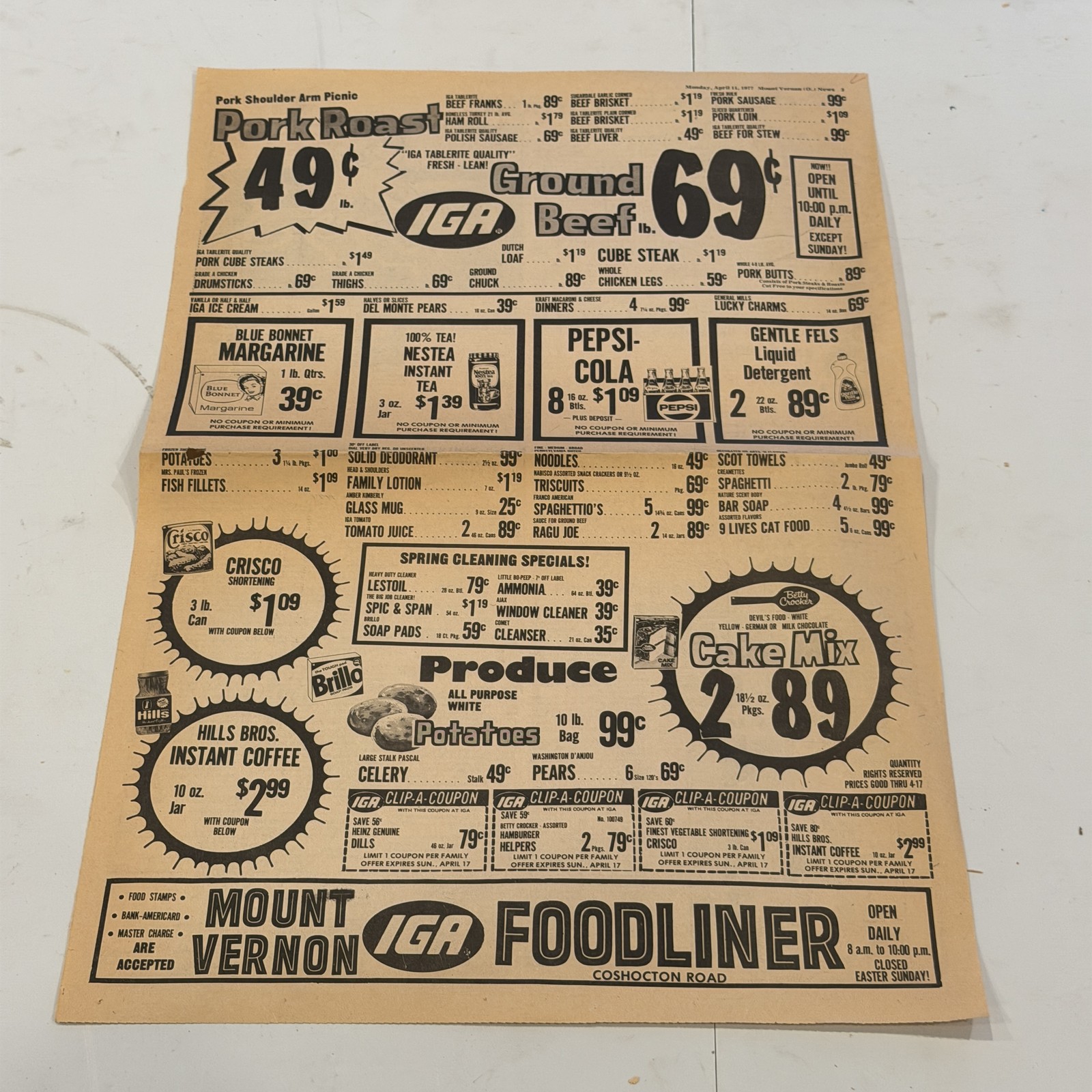 Vintage 1977 Lestoil Heavy Duty Cleaner Advertisement Print Ad Original IGA