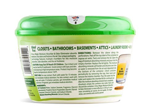 Citrus Magic Moisture and Odor, Fresh Citrus, 12.8-Ounce, 12.8 oz, Green