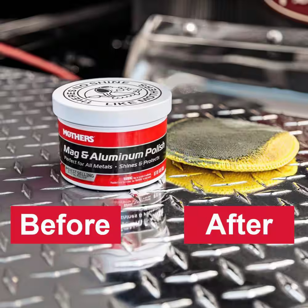 5 oz Mag & Aluminum Polish Paste Metal Cleaner Shine for Wheels, Rims, Auto Part