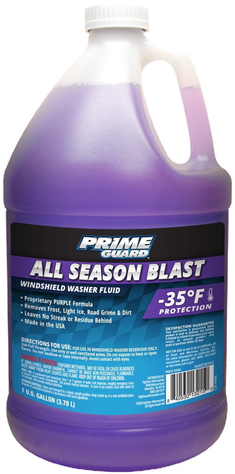 All Season Windshield Washer Fluid 35°F, 1 Gallon Pack of 6