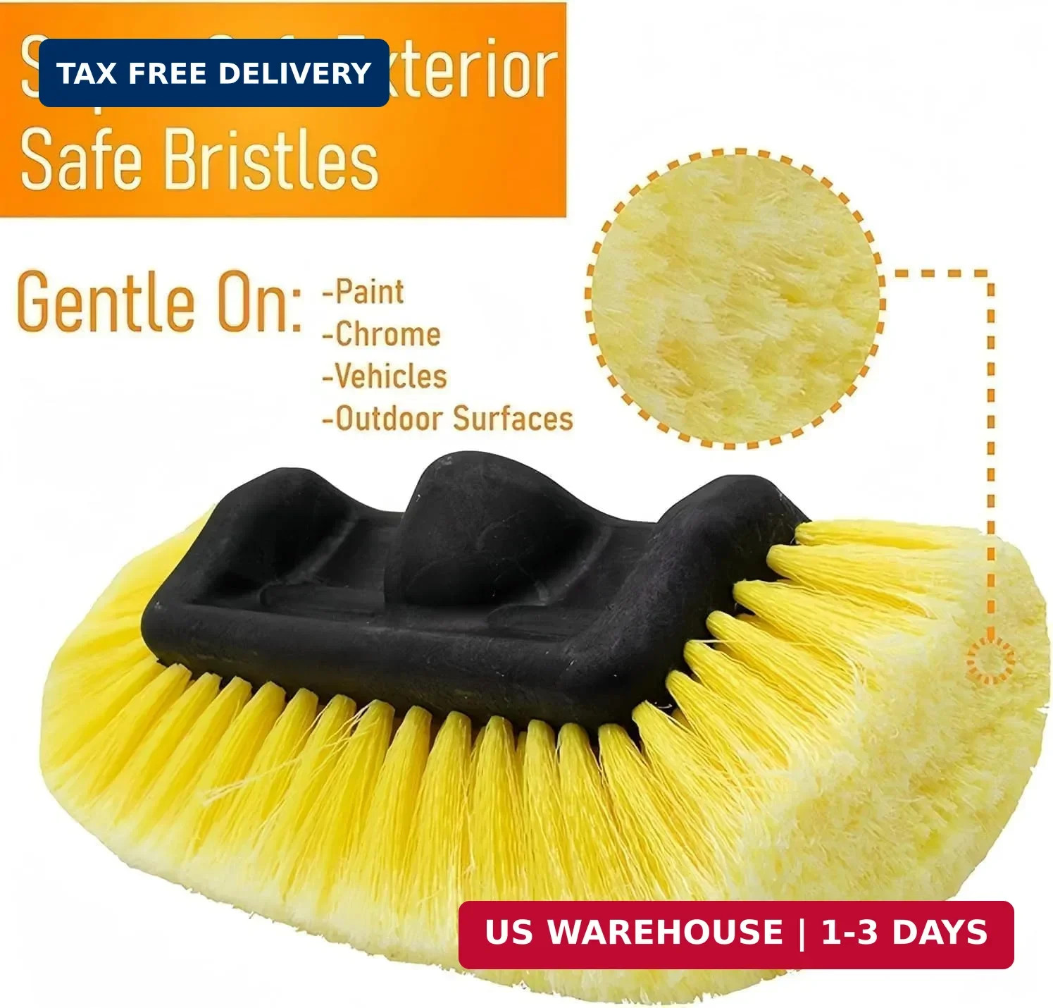 62″ Car Wash Brush with Long Handle Soft Bristle Car Cleaning Brush for Washing