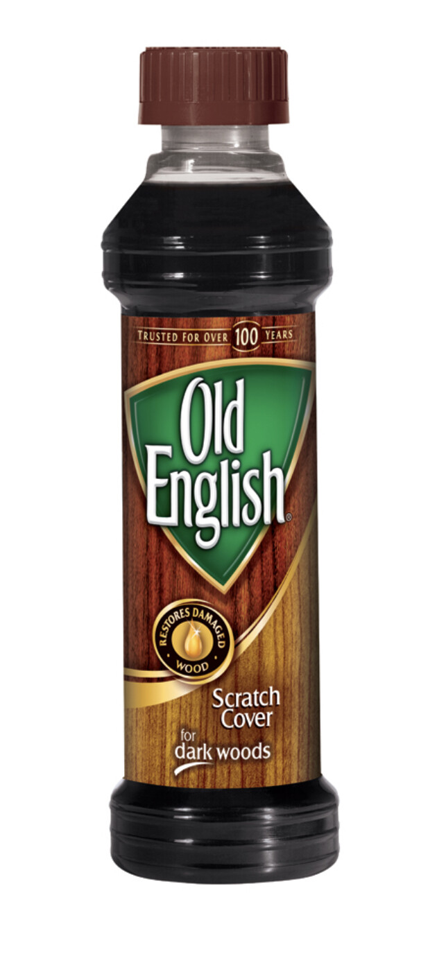 Old English Scratch Cover for Dark Woods, 8 Oz Bottle, Wood Polish