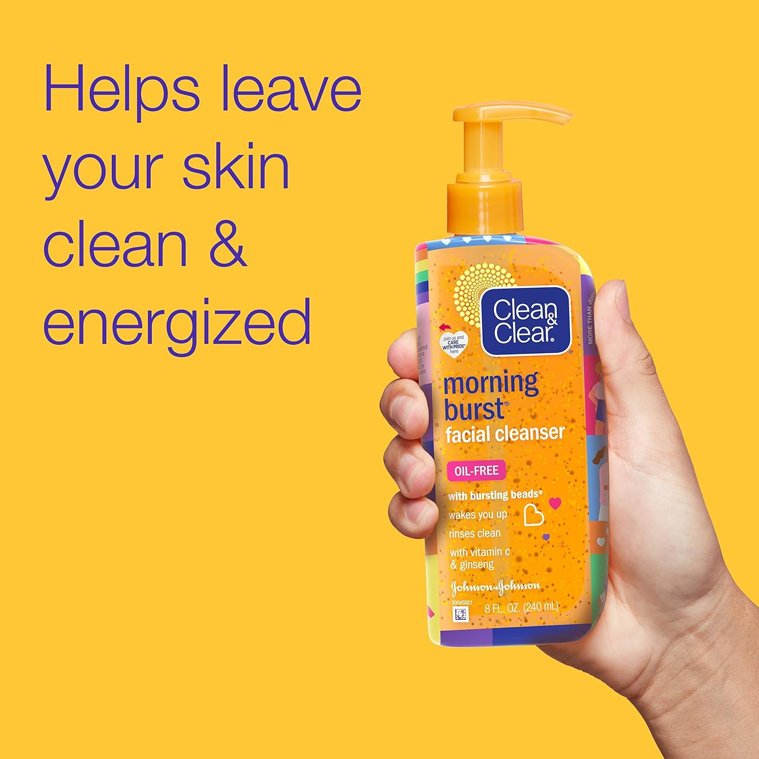 Morning Burst Oil-Free Facial Cleanser, Brightening Vitamin C & Ginseng, Daily F
