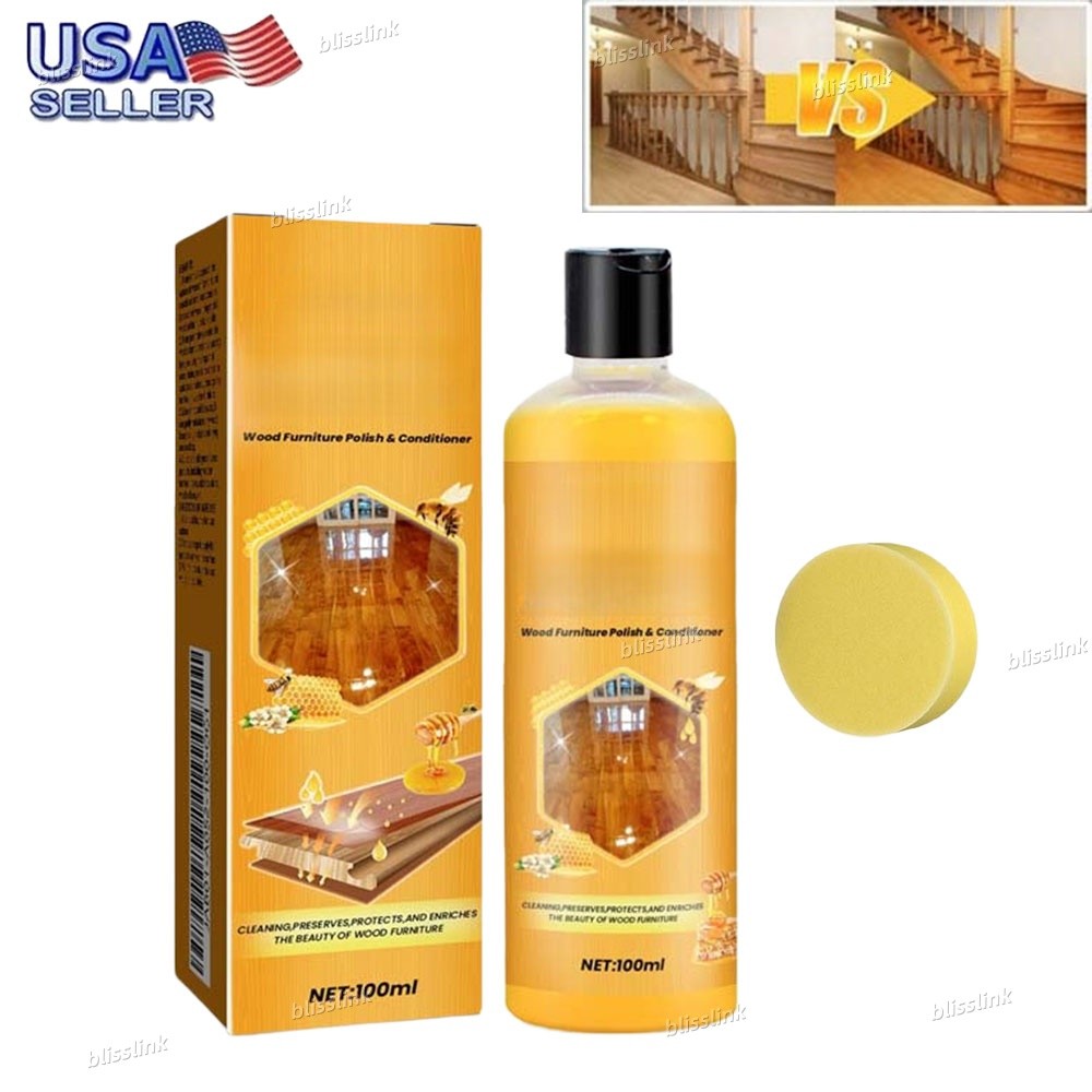 1-5x Beeswax Wood Furniture Polish Conditioner All‑in‑One Cleaner Restorer 100ml