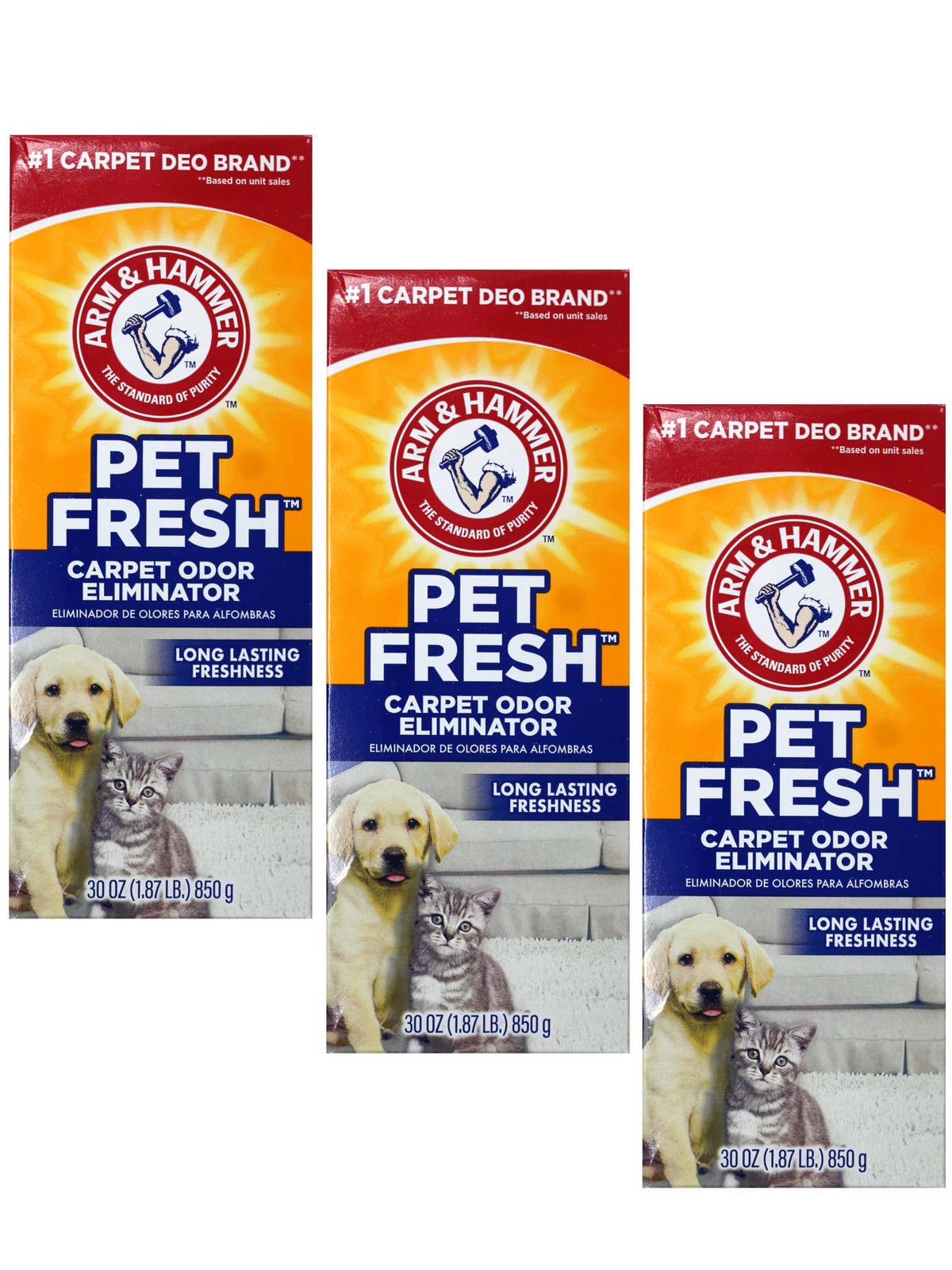 Arm & Hammer Pet Fresh Carpet Odor Eliminator 30 oz Freshness (Pack of 3)