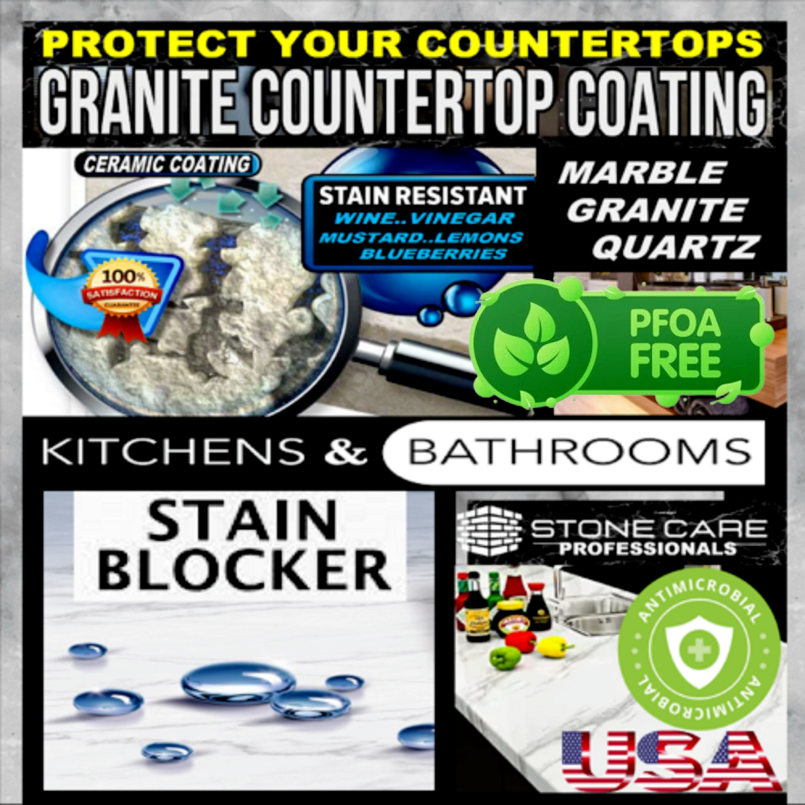 BEST STAINLESS STEEL POLISH KITCHEN MARBLE GRANITE TILE QUARTZ CERAMIC COATING