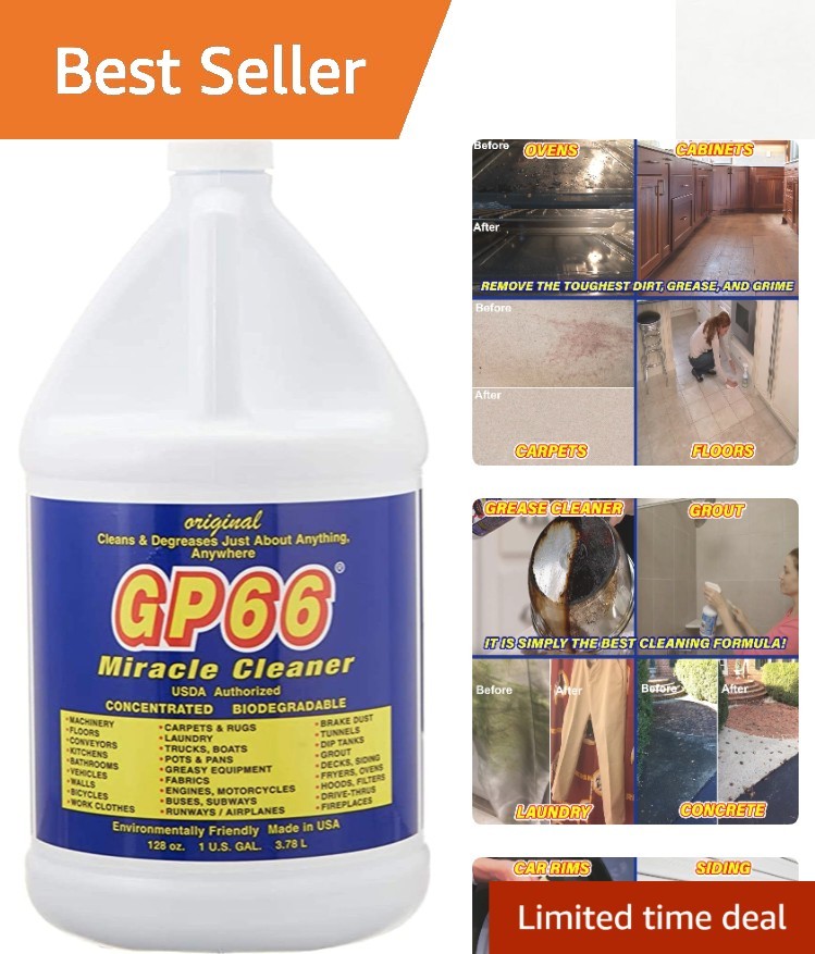 NSF Approved Green Miracle Cleaner – 128 Fl Oz Concentrated Eco-Friendly Formula