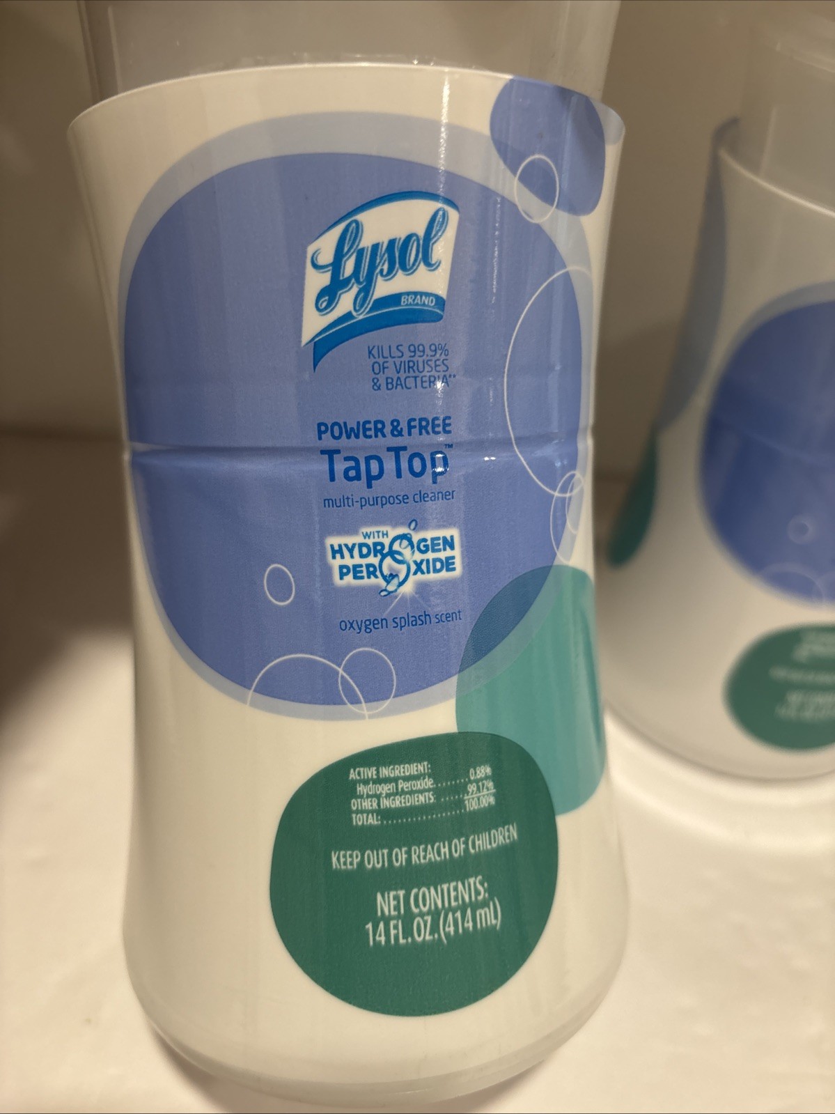 Lysol Tap Top Power & Free Oxygen Splash Multi-Purpose Cleaner 14 oz Lot Of 2