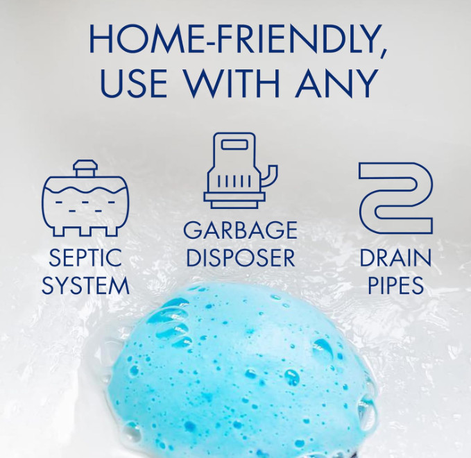 4 Packets Glisten Garbage Disposer Cleaner and Freshener, Sink Disposal Odor Eli