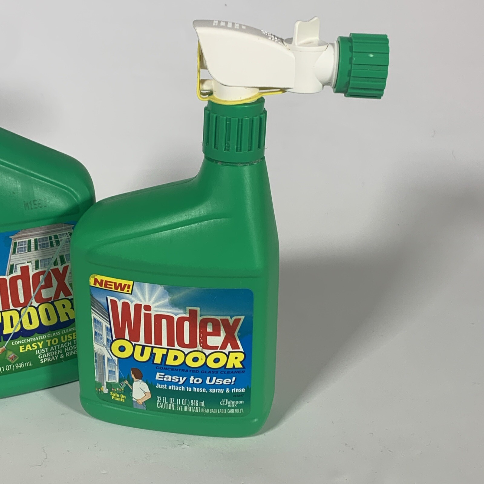 Windex Outdoor Window, Glass Cleaner Concentrate 32 Oz Lot of 2