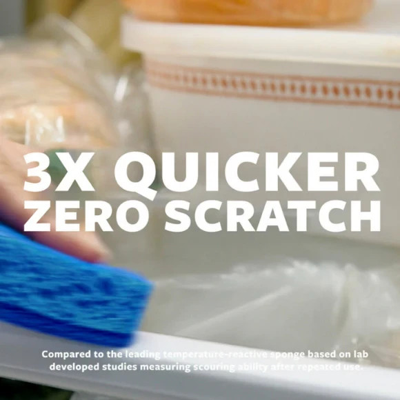 Scotch Brite Zero Scratch Scrub Sponges 1 pack 3x Quicker and Stronger