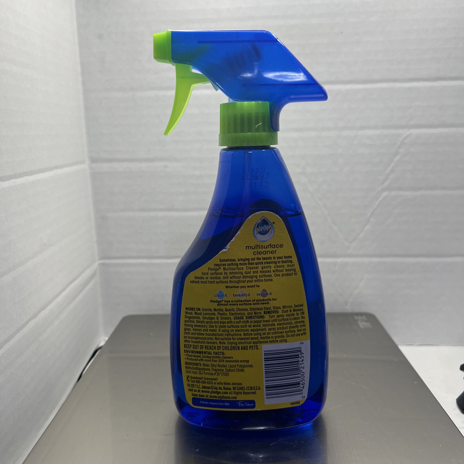 Pledge Multisurface Cleaner Trigger Fresh Citrus 16 fl oz Torn Label