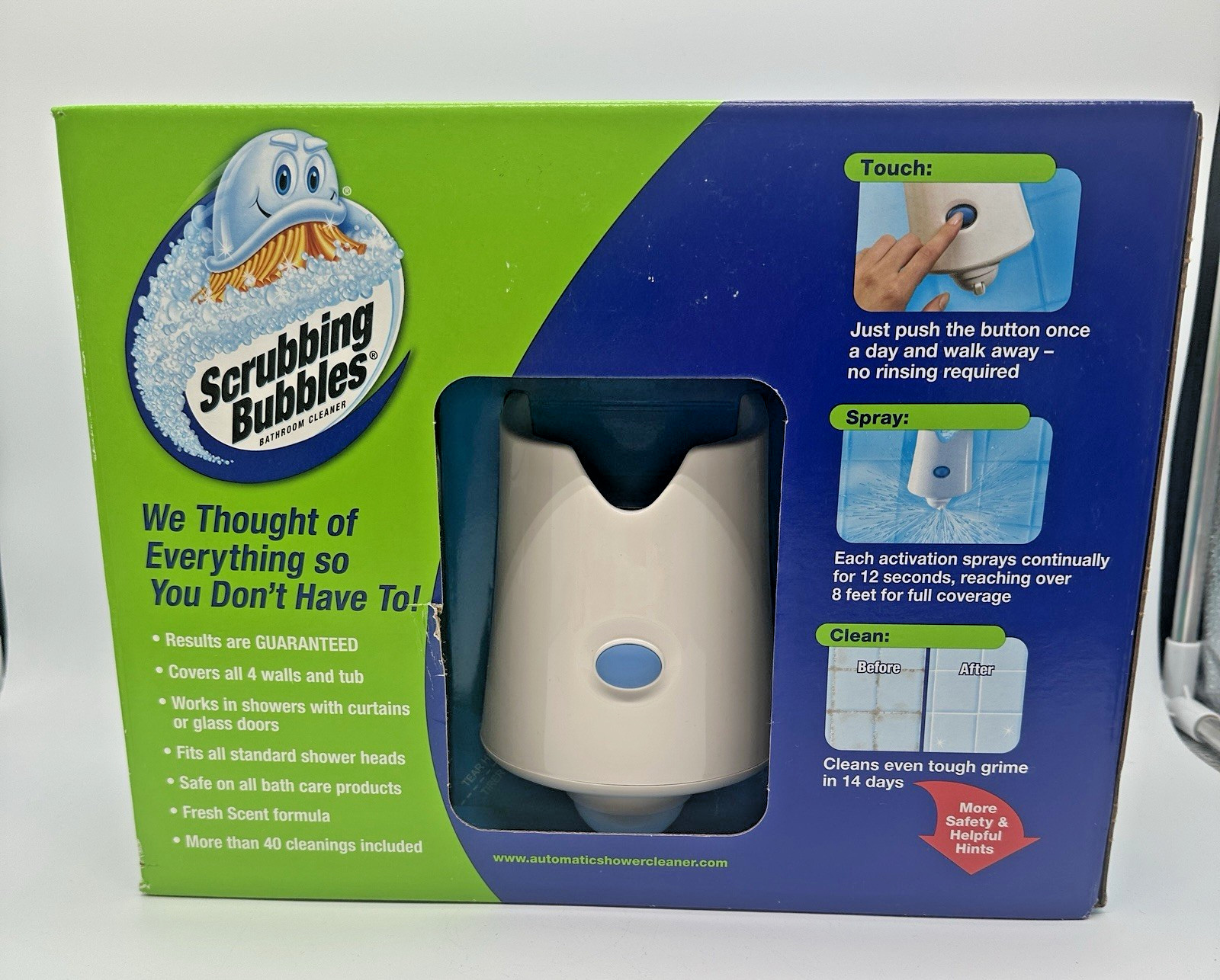 Scrubbing Bubbles Automatic Shower Cleaner Kit w/ 3 Bottles Solution New Sealed