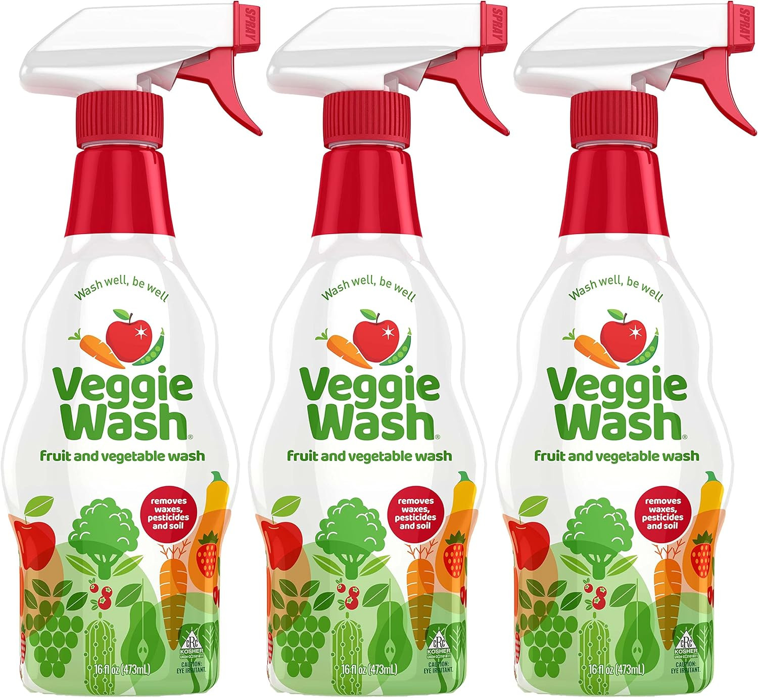 Fruit and Vegetable Wash, Produce Wash and Cleaner, 16-Fluid Ounce, Pack of 3, P