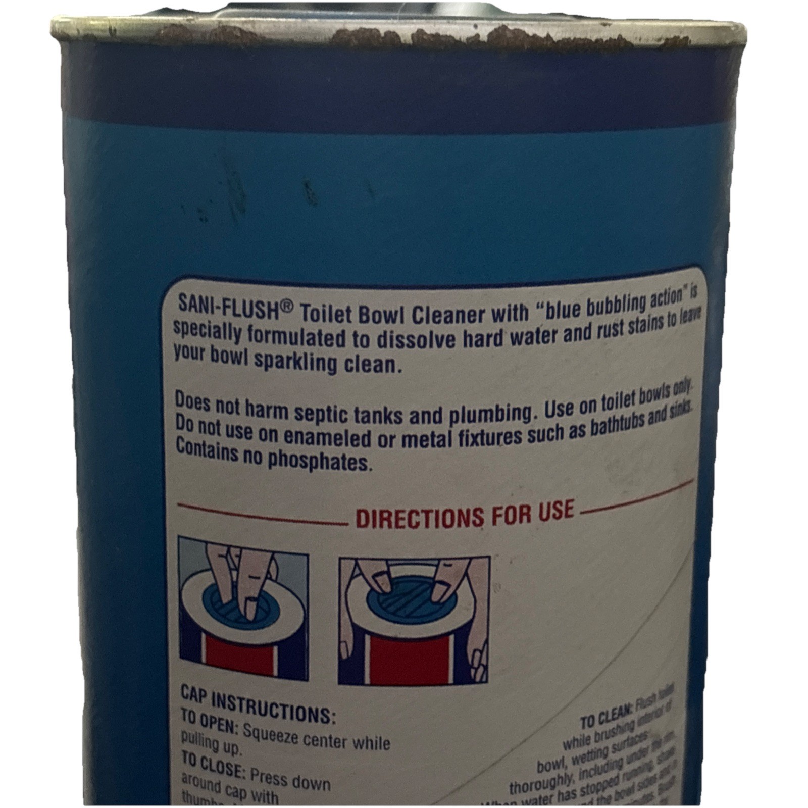 NOS Vintage Sani-Flush Toilet Bowl Cleaner Crystals 40 Oz Unopened 1996 Can