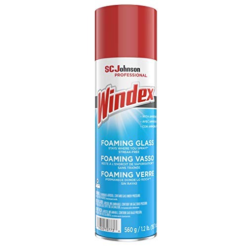 Windex Aerosol Glass Cleaner 1 Count Pack of 6 Streak Free Quick Cleaning Spray