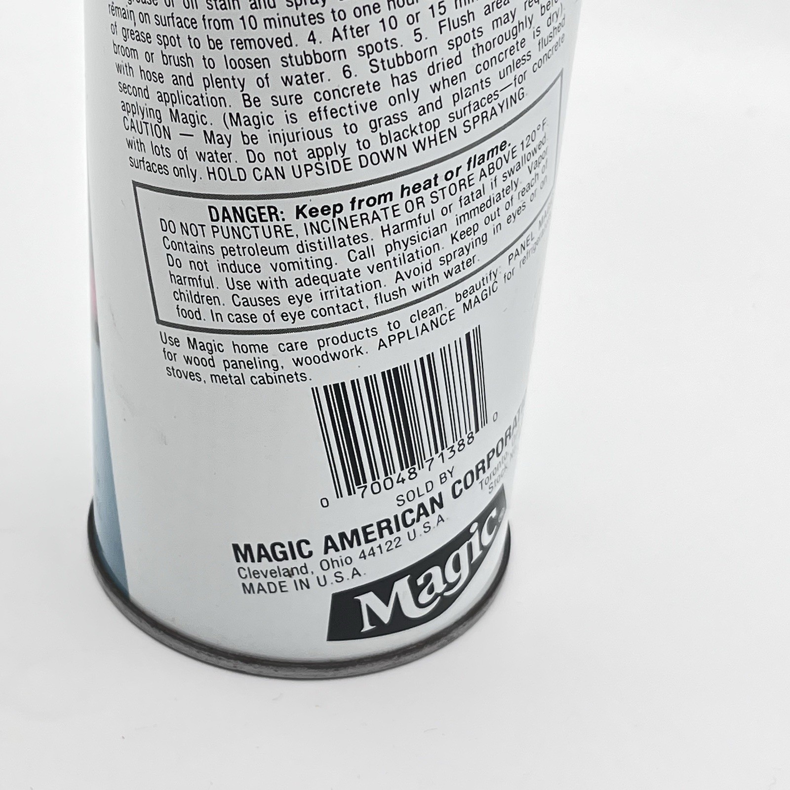 Vtg Garage Magic Spray Cleaner Degreaser 100% Full 70’s Advertising Movie Prop