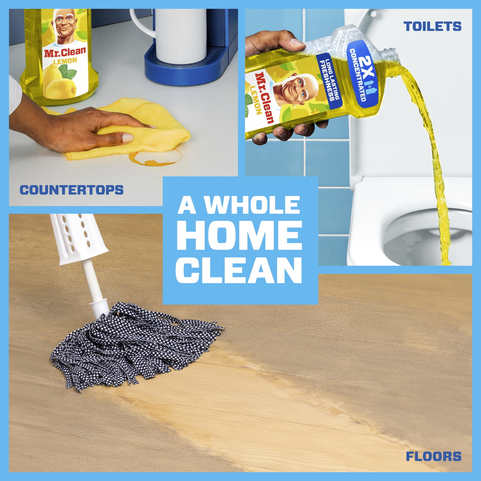 2X Concentrated Floor Cleaner, All Purpose Cleaner, Mop Soap, Lemon, 99 fl oz