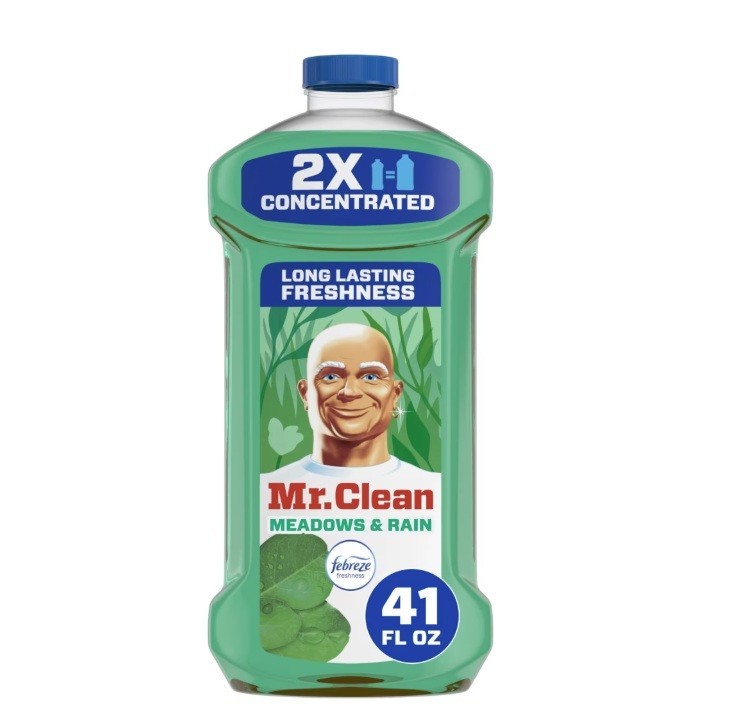 3 PACK Mr. Clean2X Concentrated Multi Surface Cleaner with Febreze Meadows &Rain