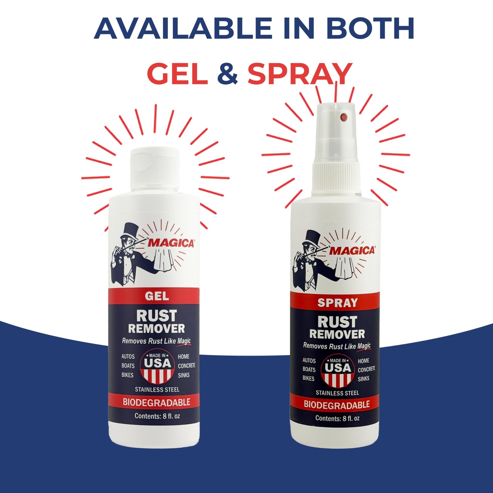 Magica® Rust Remover (8oz Spray) Reliably Removing Rust Stains for over 35 ye…