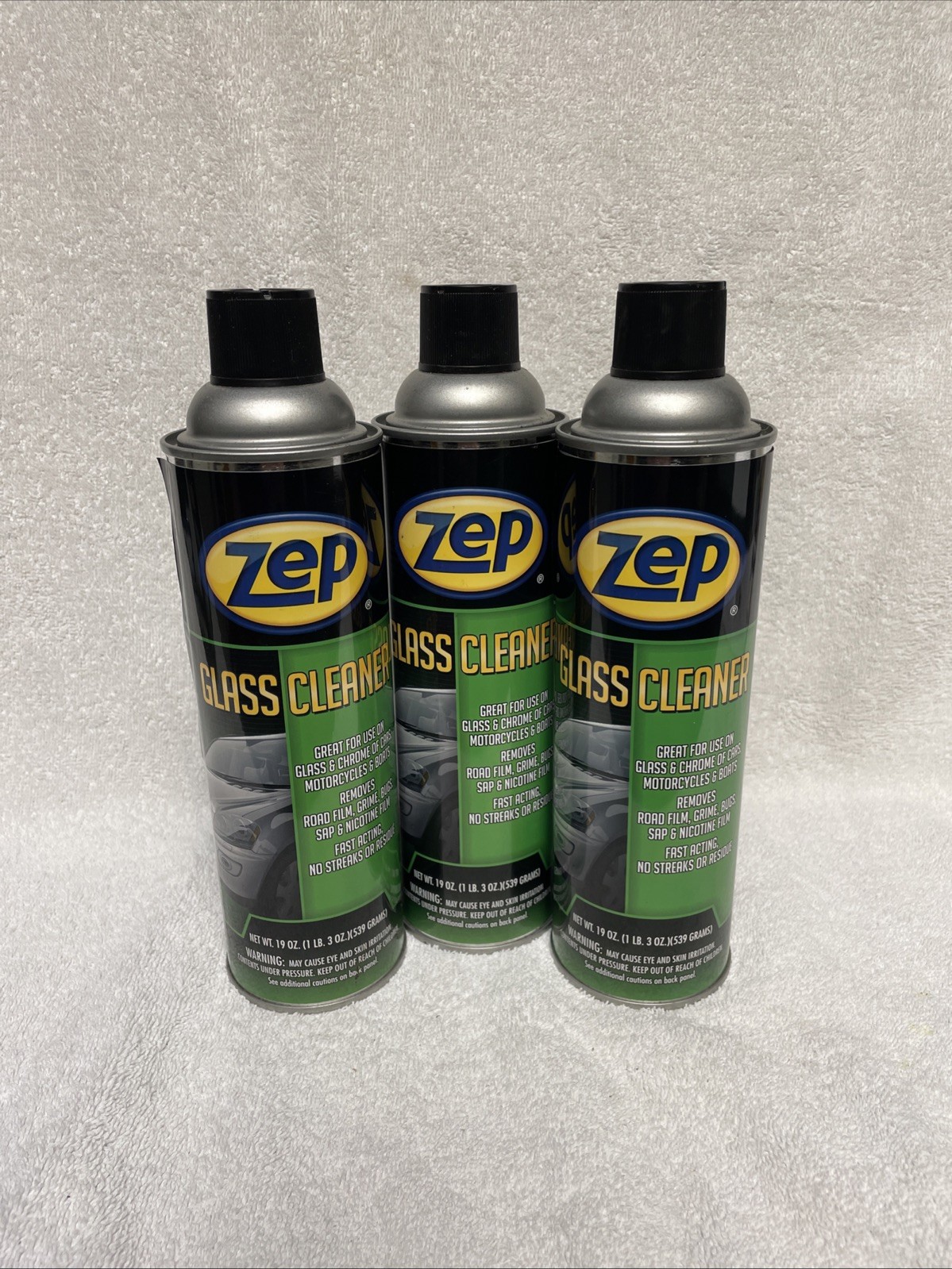 3 PACK! Zep Glass Cleaner 19oz (57oz total)