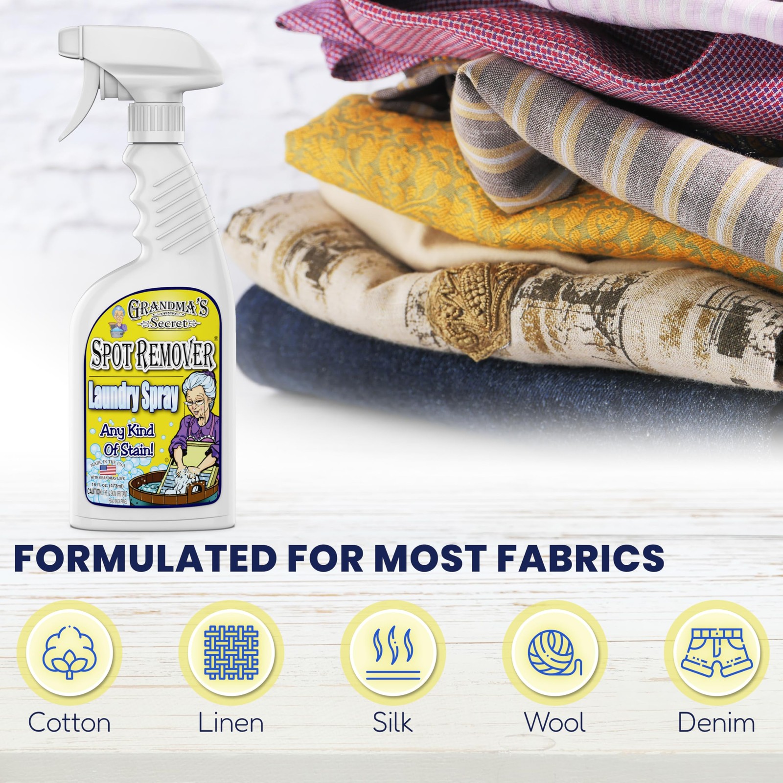 Laundry Stain Remover Fabric Spot Cleaner 16 Oz 2 Pack Heavy Duty