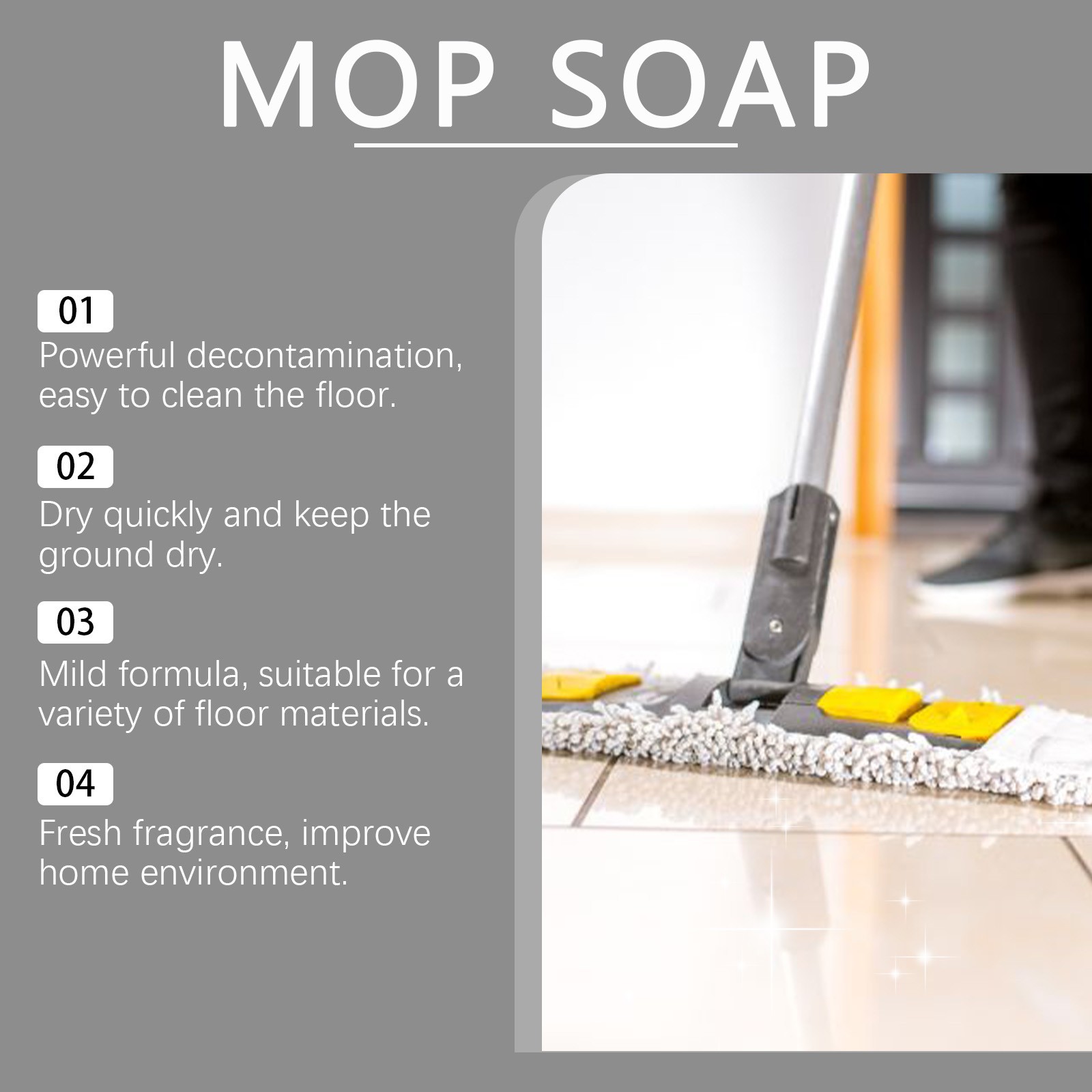 Mop Soap Brazilian Waves, Highly Scented Mop Soap, Mop Soap For Floor Cleaning
