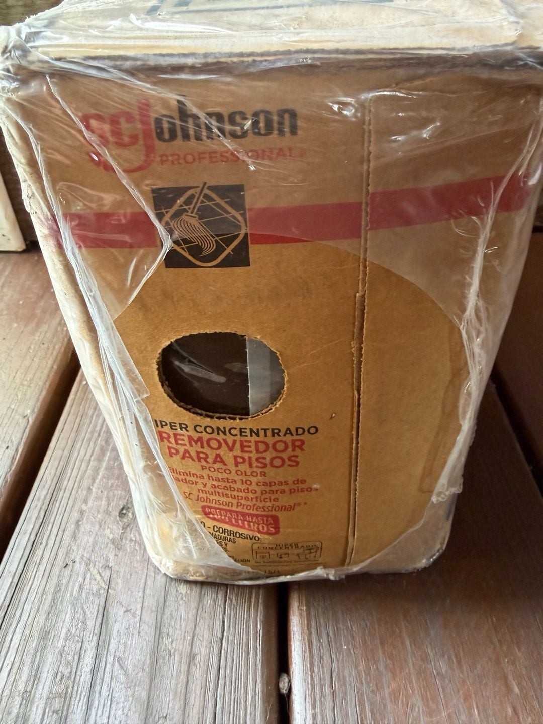 SC Johnson Pro Hyper Concentrate Floor Stripper, Low Odor, 2 G Bag-in-Box