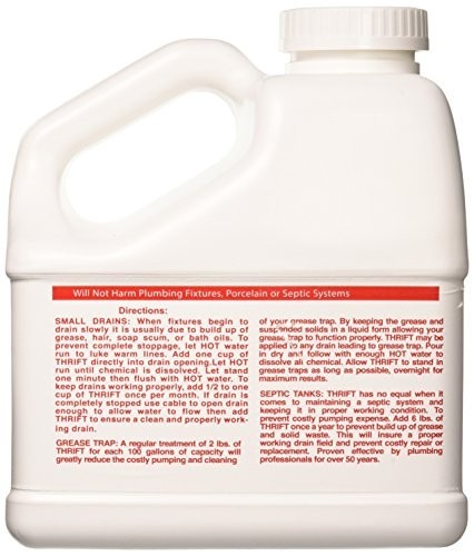 Alkaline Drain Cleaner 6 lb Granular Hot Water Activated Crystals Clog Remover