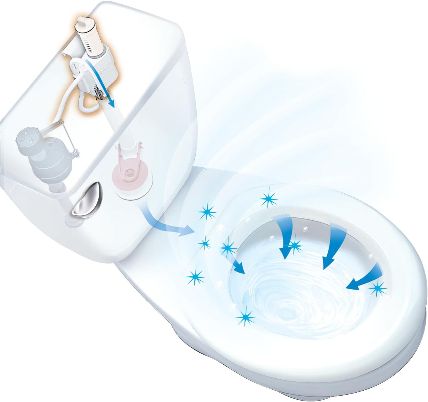 8302P8 Flush ‘n Sparkle Automatic Toilet Bowl Cleaning System Refills, Bleach…