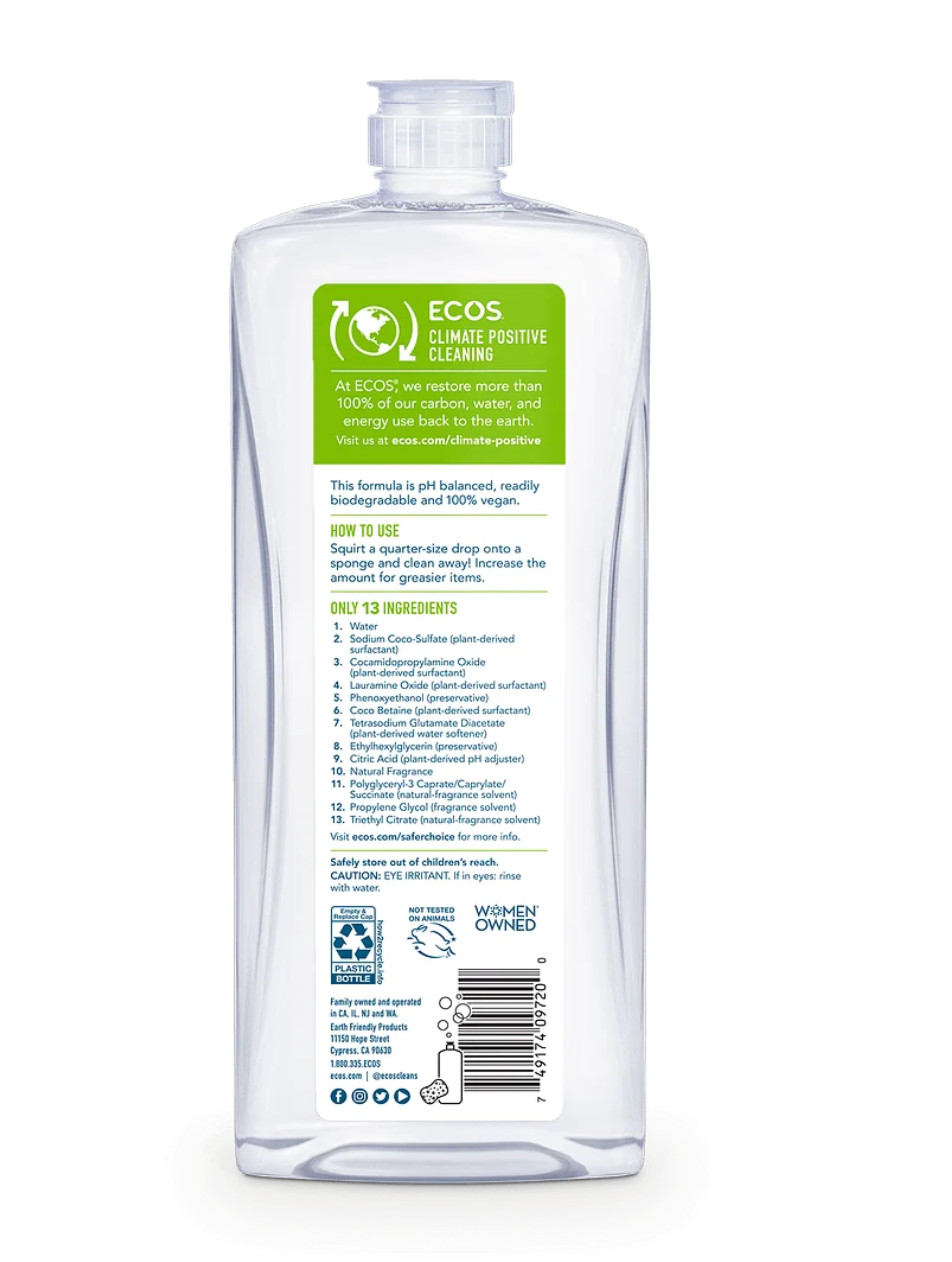 ECOS Plant-Powered Dish Soap Pear 25 fl.oz Each (Pack of 3)