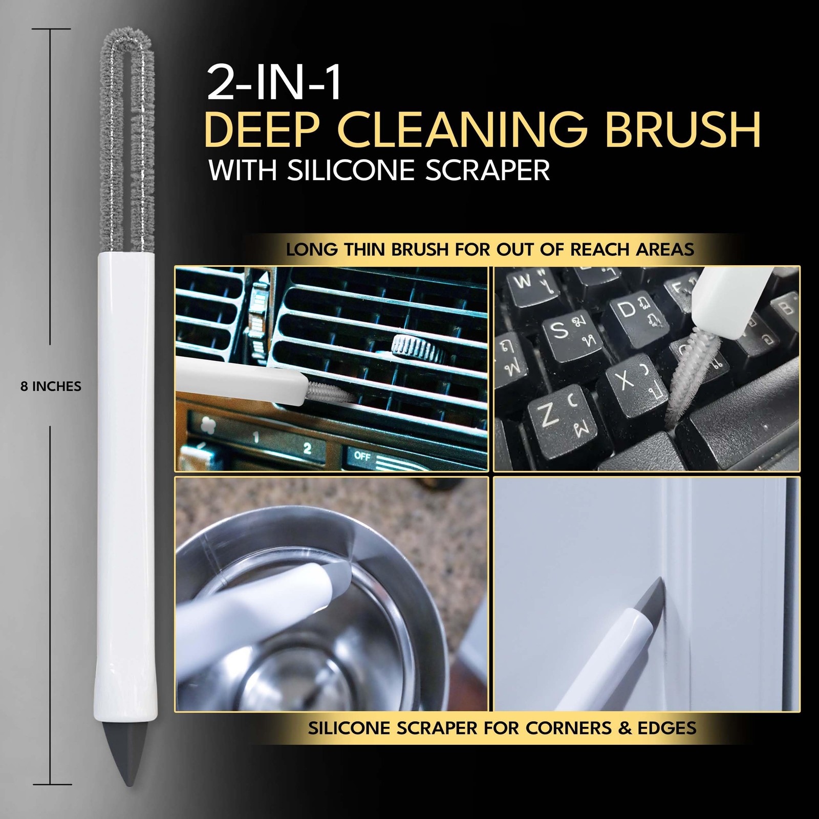 Small Cleaning Brush Set 3pcs—Crevice Brushes for Cleaning—Scrub Brushes Set …